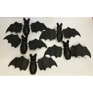 Metal Bat Stake Lights Halloween Decoration Set Of 5 Pottery Barn Kids 15”